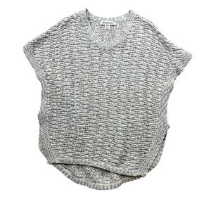 Tommy Bahama‎ Medium Grey Loose Knit Sweater Cap Sleeve Cotton Blend